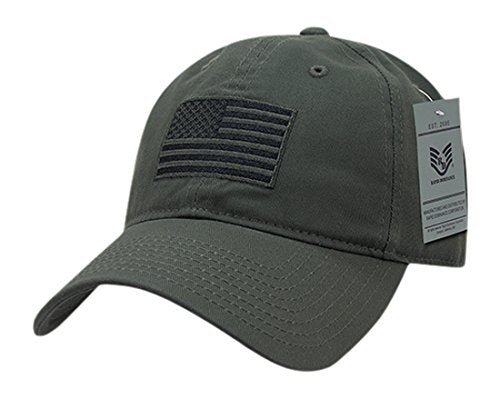 Rapiddominance Tonal Flag Relaxed Graphic Cap, Olive