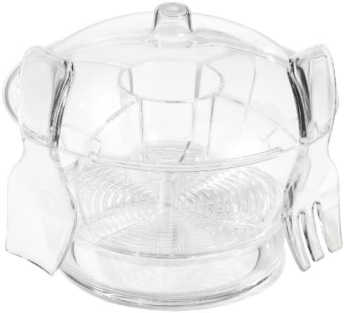 PRODYNE CB3 ACRYLIC COLD BOWL ON ICE WITH SERVING SPOON FORK