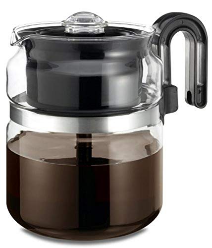 Caf   Brew Collection High End Glass Stovetop Percolator Coffee Pot - Best 40 Oz Borosilicate Glass Percolator Coffee Pot - Dish