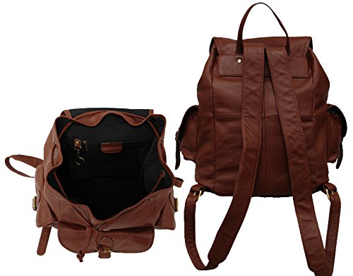 Amerileather Urban Buckle-Flap Backpack