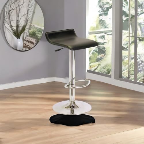 Casafoyer Wood Spectrum Adjustable Swivel Stool | Sleek & Modern | PVC Seat