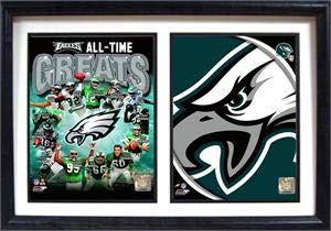 12x18 Double Frame - Philadelphia Eagles Greats
