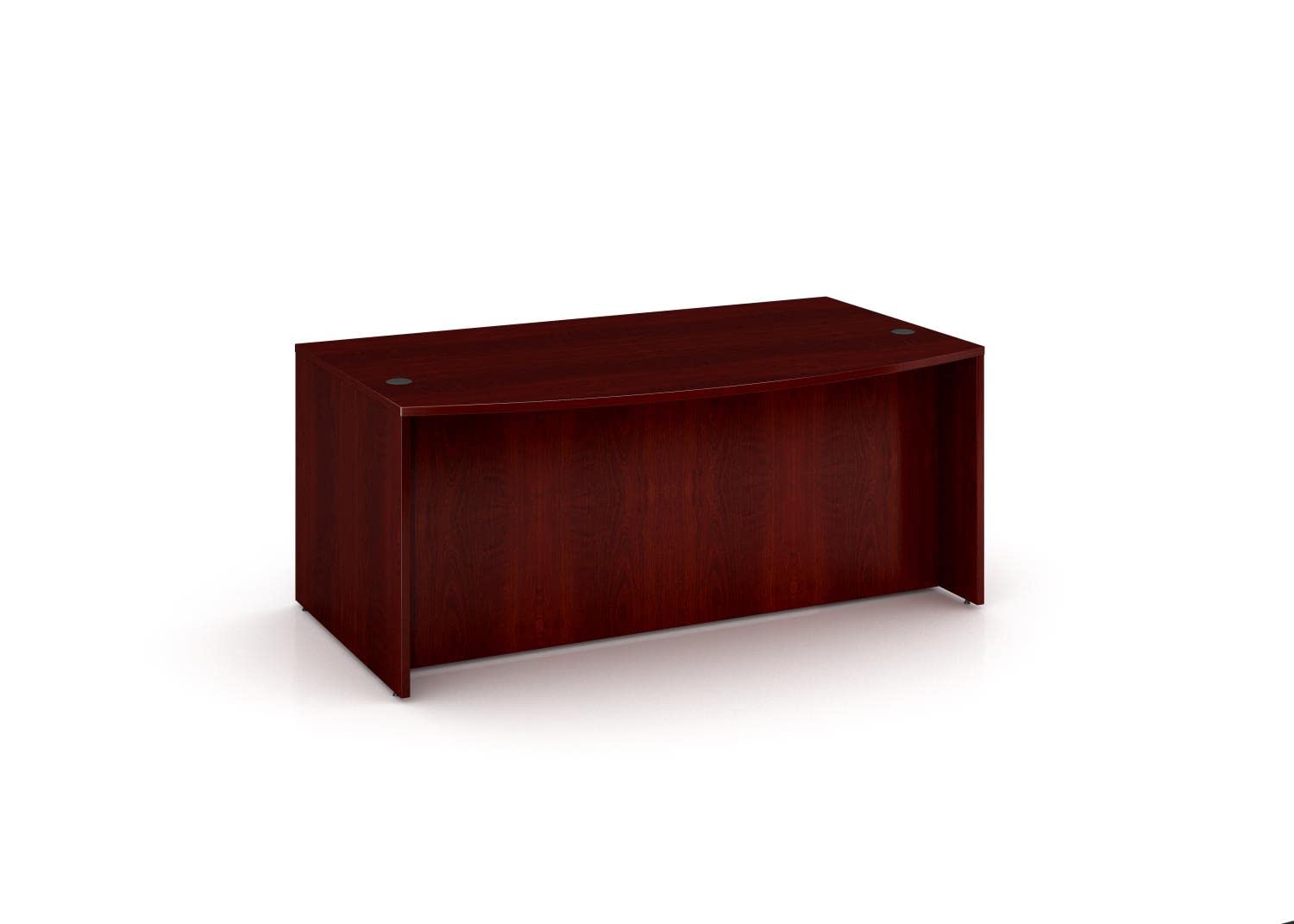 Boss Bow Front Desk Shell, Mahogany 71W*36/41″D*29.5″H″