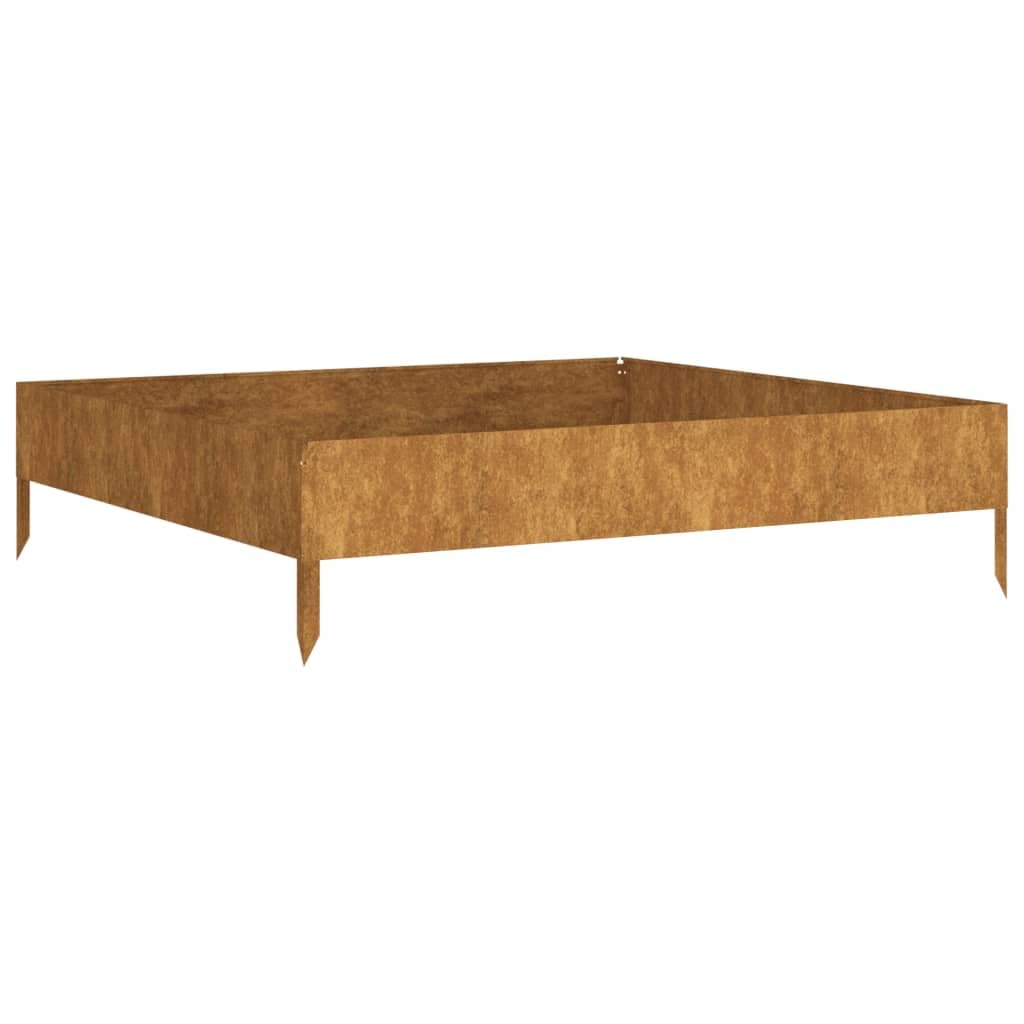 vidaXL Garden Raised Bed 39.4x39.4"x10.2" Corten Steel"