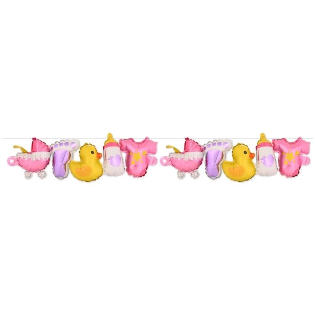Baby Girl Balloon Streamers