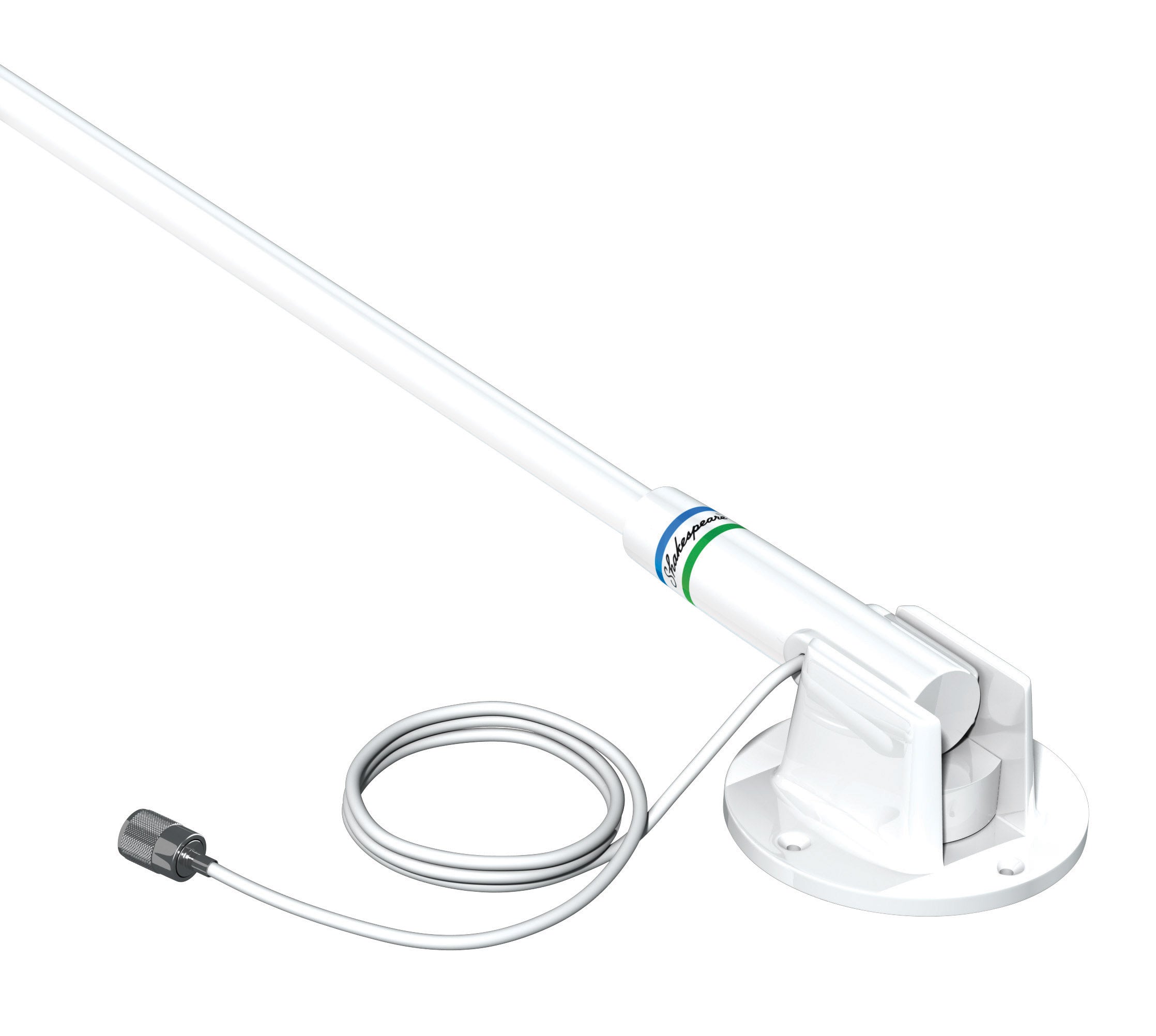 SHAKESPEARE - 5' 3DB GAIN 50 WATT VHF MARINE ANTENNA KIT WITH LIFT-N-LAY MOUNT & 12' COAX CABLE & PL259 CONNECTOR