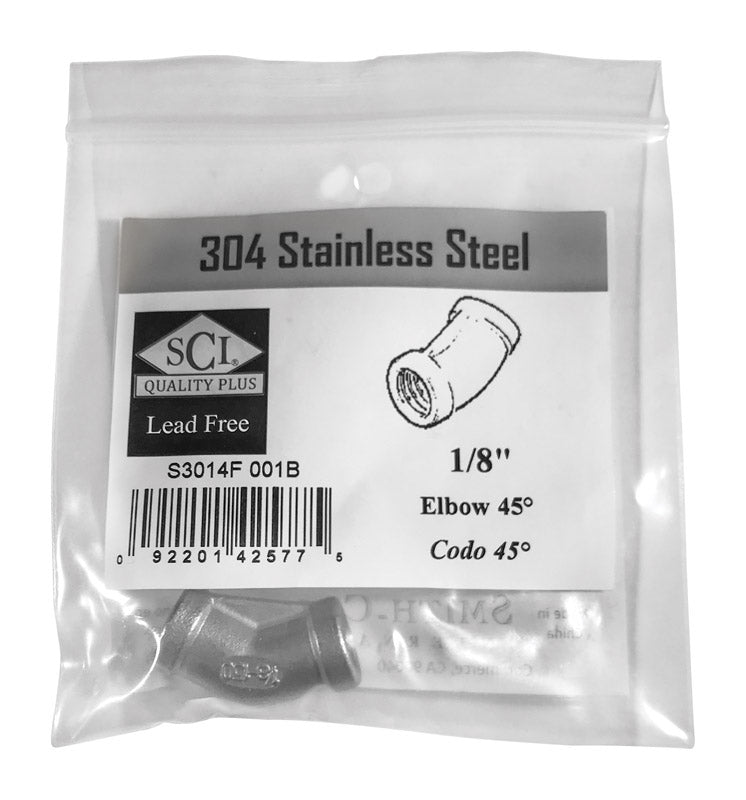 Female Elbow 45 1/8 Ss (Pack Of 1)