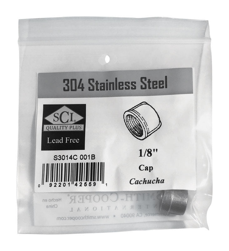 Pipe Cap 1/8 Ss (Pack Of 1)