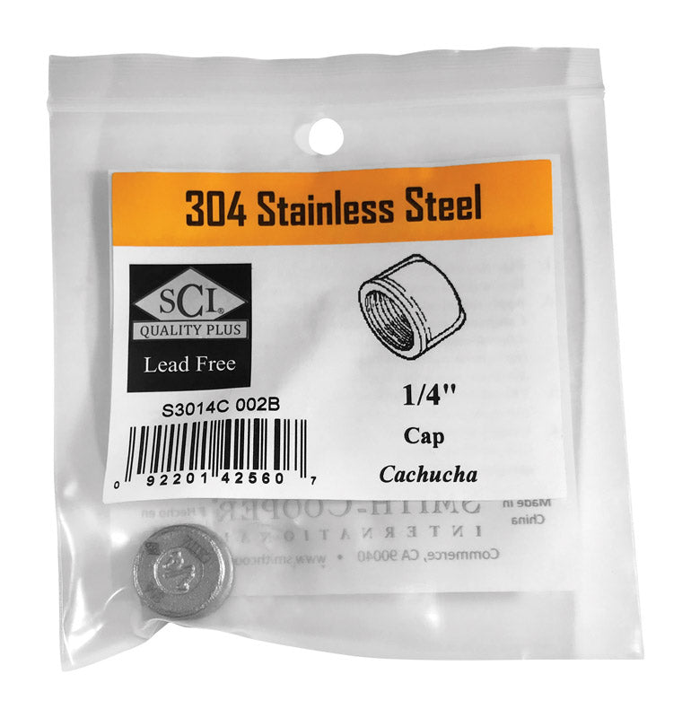 Pipe Cap 1/4 Ss (Pack Of 1)