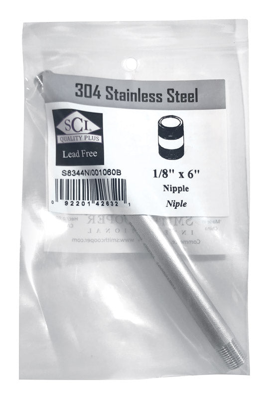 Nipple Ss 1/8 X 6 (Pack Of 1)