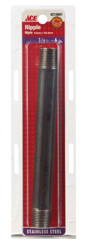 Nipple Ss 3/8 X 6 (Pack Of 1)