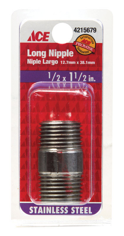 Nipple Ss 1/2 X 1.5 (Pack Of 1)