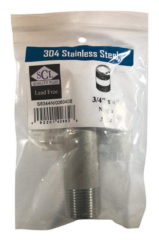 Nipple Ss 3/4X4 (Pack Of 1)
