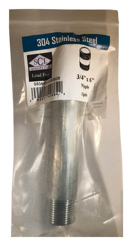 Nipple Ss 3/4X6 (Pack Of 1)