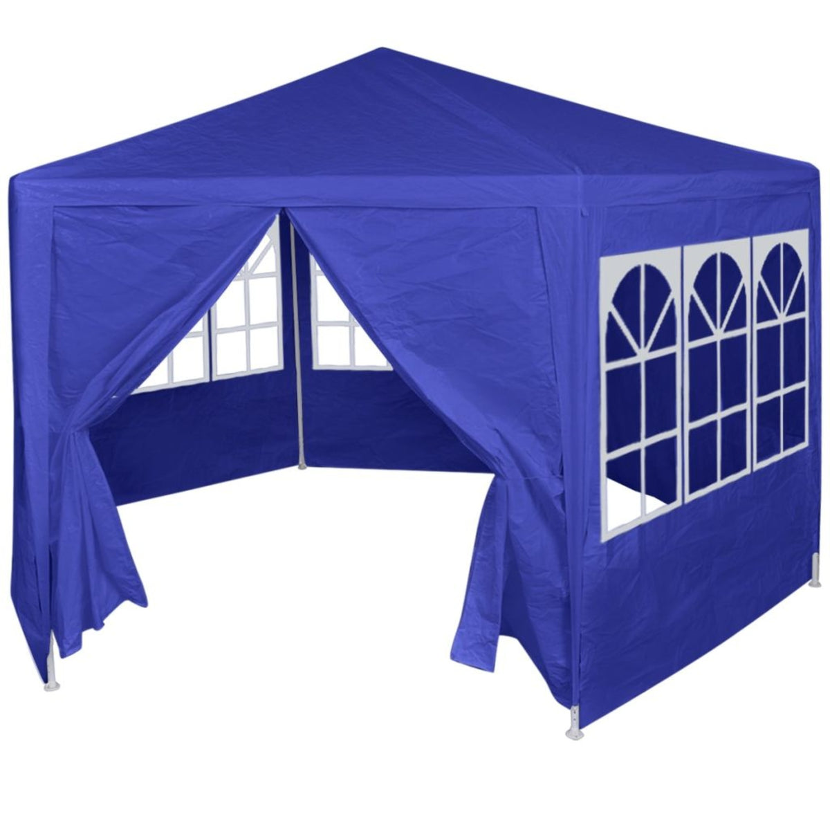 Vidaxl Marquee With 6 Side Walls Blue 6.6'X6.6'