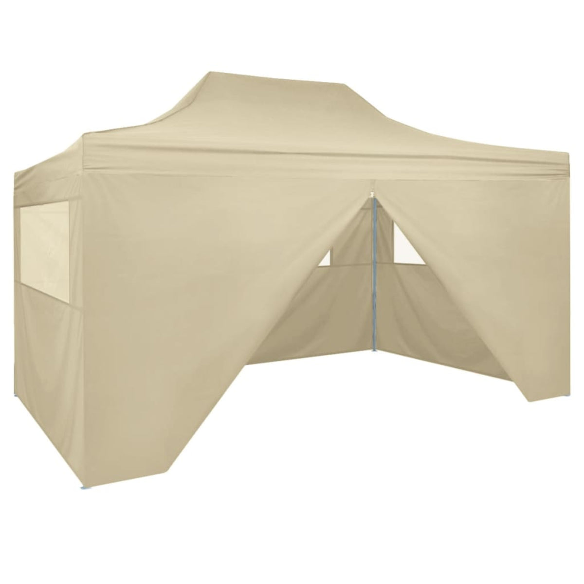 Vidaxl Foldable Tent Pop-Up With 4 Side Walls 9.8'X14.8' Cream White