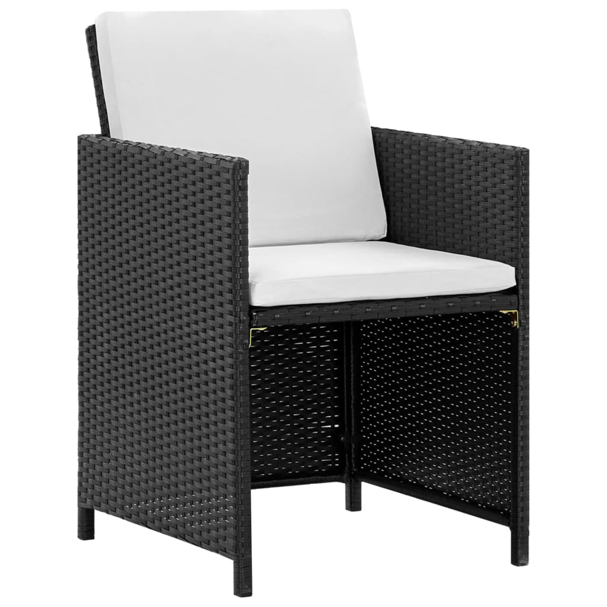 Vidaxl 11 Piece Outdoor Dining Set With Cushions Poly Rattan Black