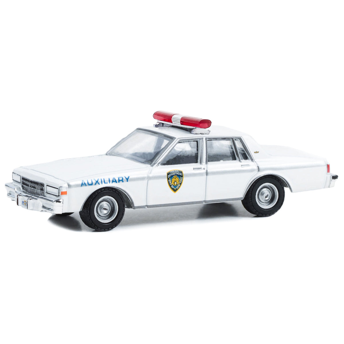 1989 Chevrolet Caprice 'New  Police Department (Nypd)' White With Nypd Squad Number Decal Sheet 'Hobby Exclusive' Series 1/64 Diecast Model Car By Greenlight