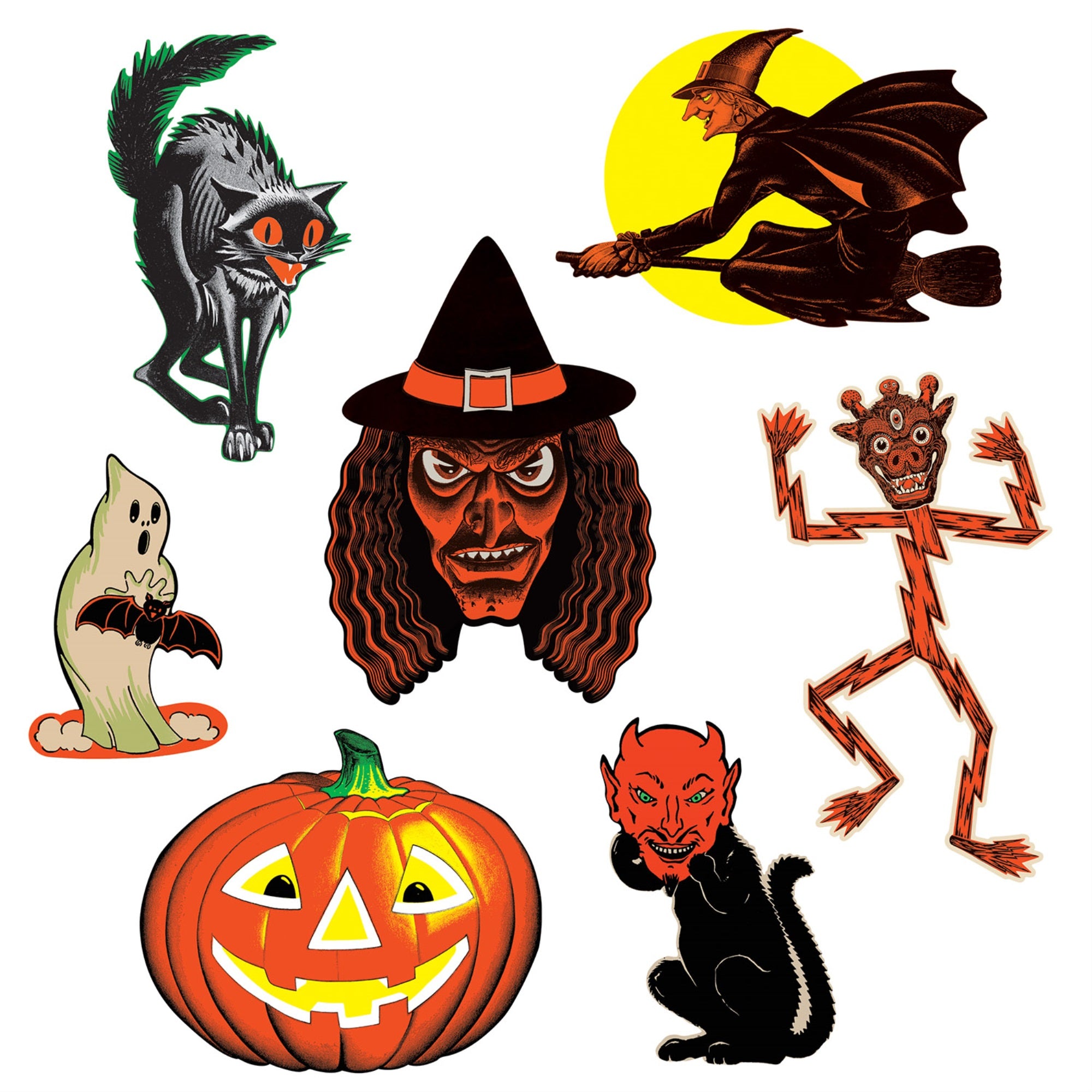 Vintage Halloween Classic Cutouts, (Pack Of 12)