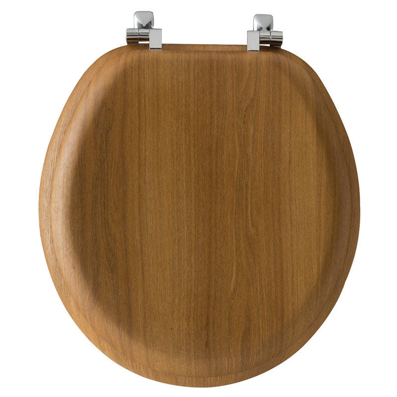 Toilet Seat Rnd Oak Vnr (Pack Of 1)