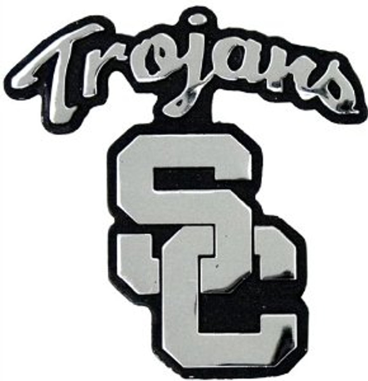 Usc Trojans Auto Emblem Premium Metal Chrome - Special Order