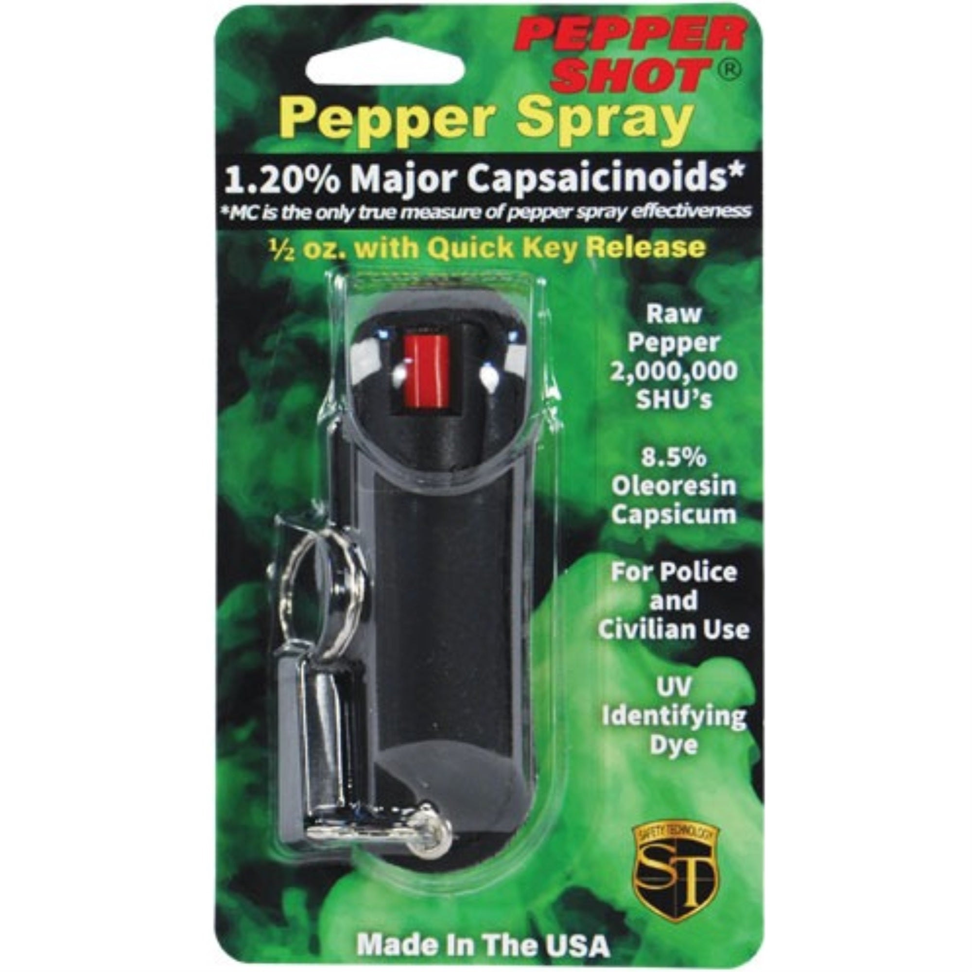Pepper Shot 1.2% MC 1/2 oz Halo Holster Black