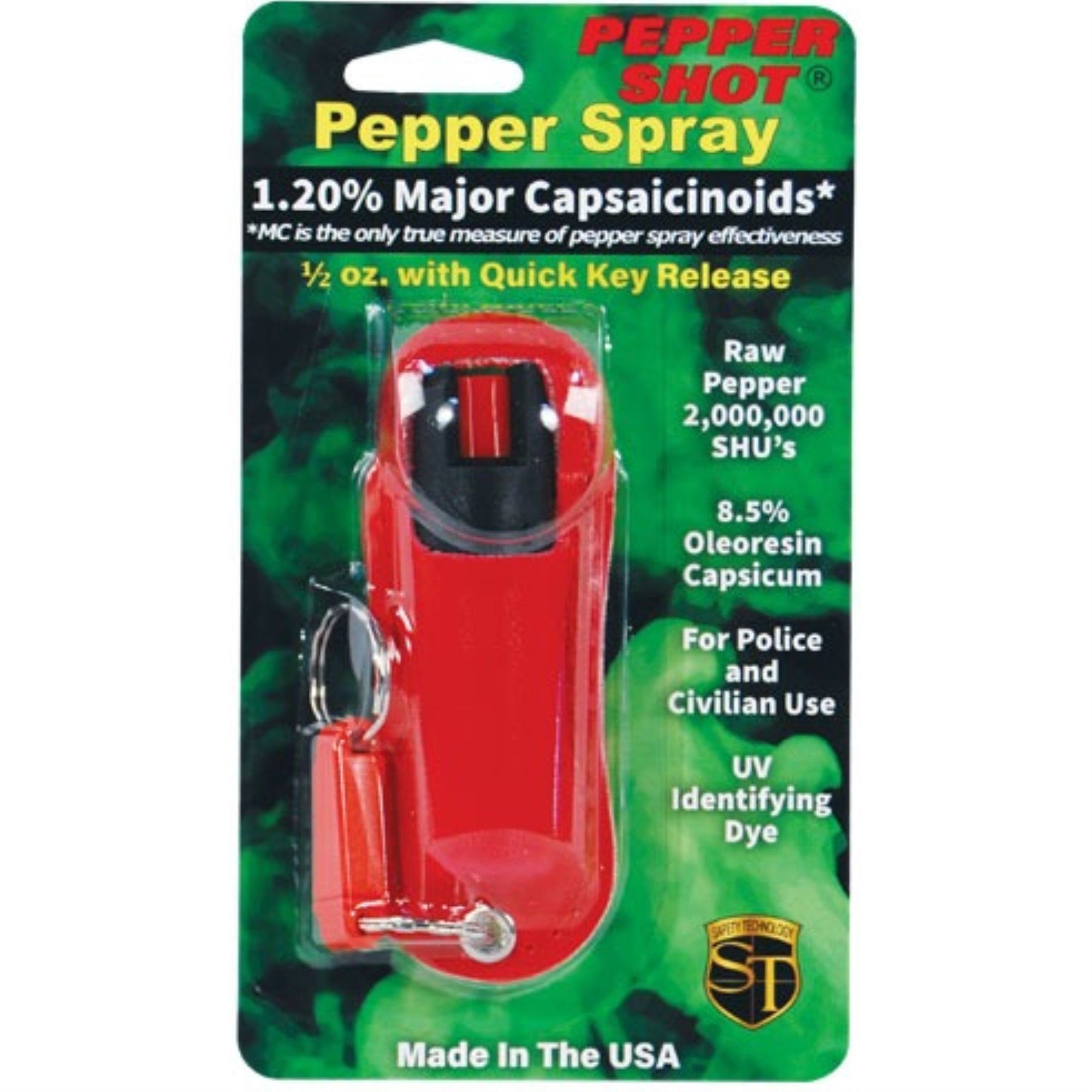 Pepper Shot 1.2% MC  1/2 oz Halo Holster Red