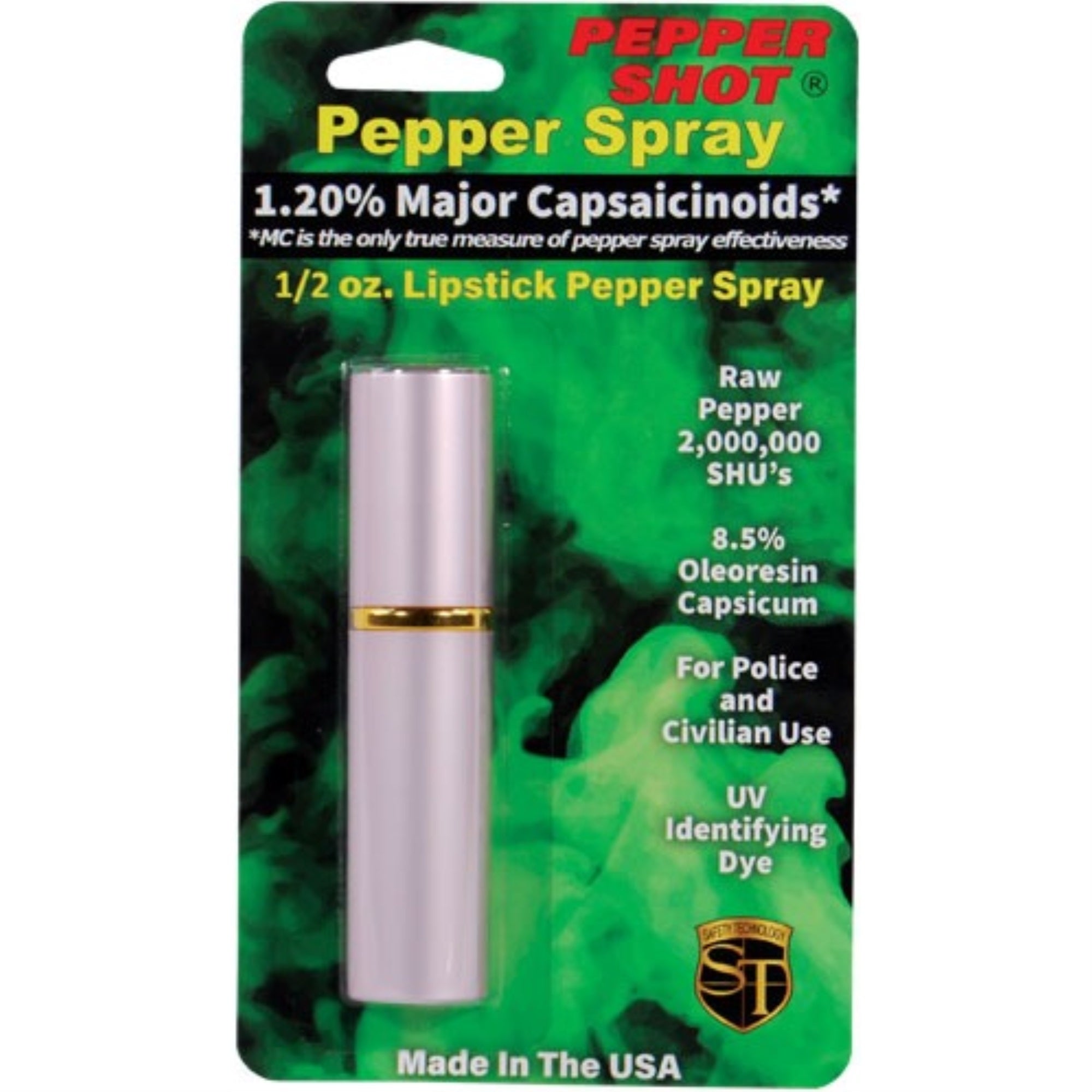 Pepper Shot 1.2% MC 1/2 oz lipstick pepper spray pink