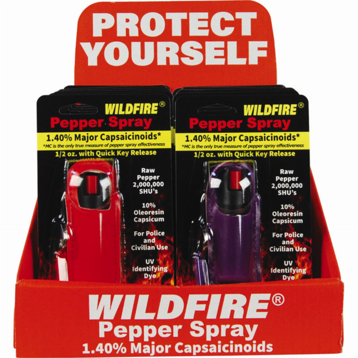 12 Wildfire 1.4% Mc Wf-Halo (3 Black, 2 Blue, 3 Pink, 2 Red, 2 Purple) With Counter Display