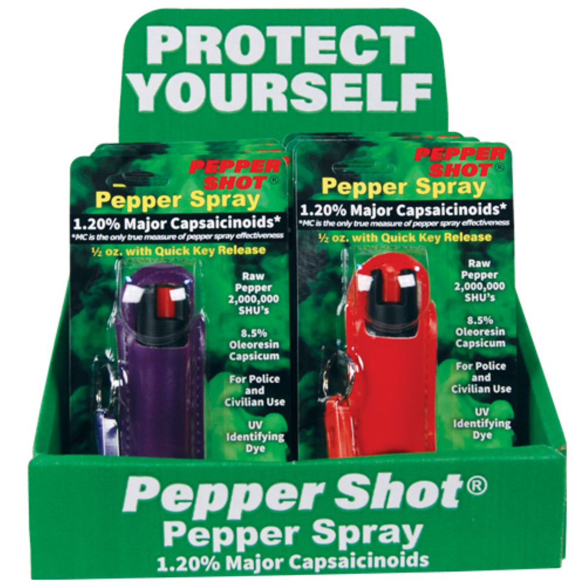 12 Pepper Shot 1.2% Mc Ps-Halo (3 Black, 2 Blue, 3 Pink, 2 Red, 2 Purple) With Counter Display
