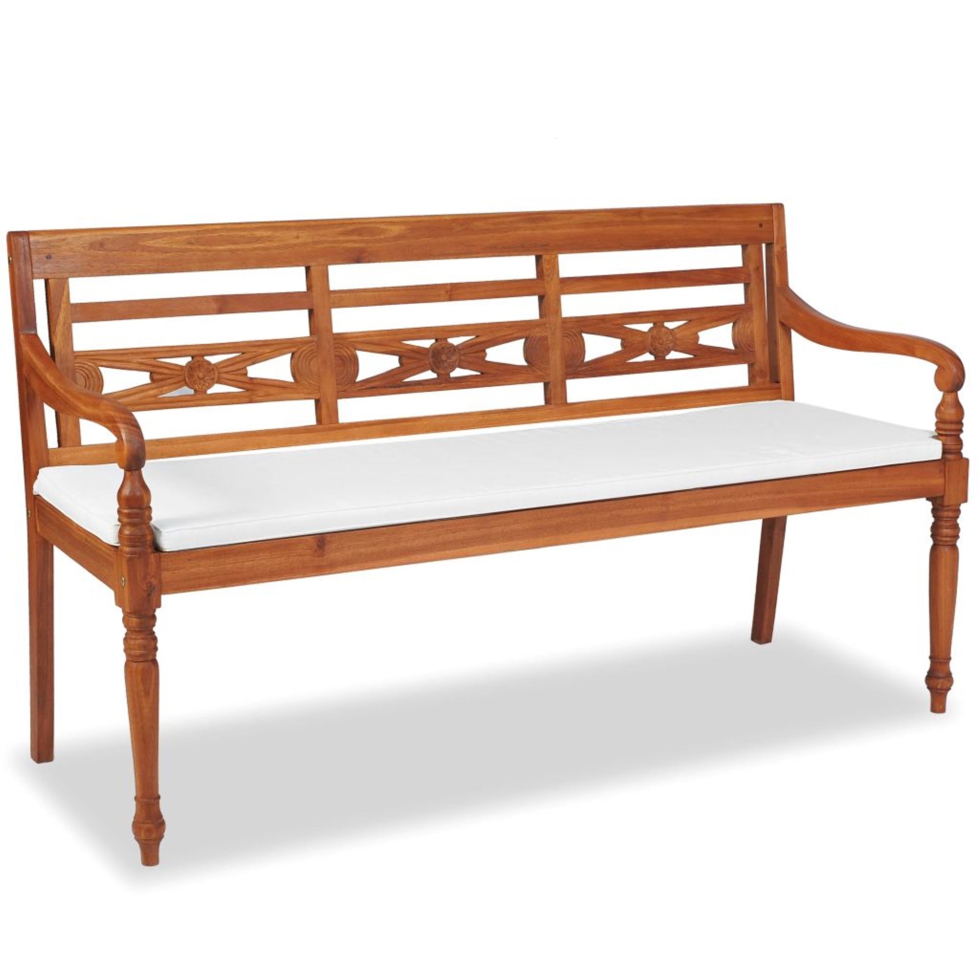 Vidaxl Batavia Bench With Cushions 59' Teak