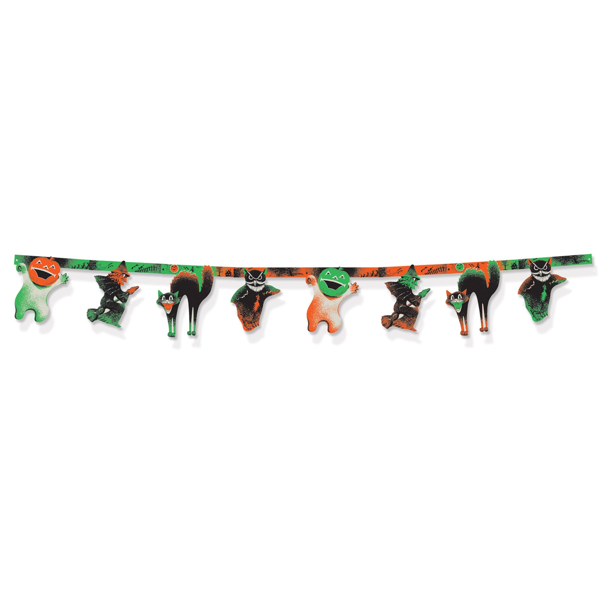 Vintage Halloween Jointed  Streamer, (Pack Of 12)