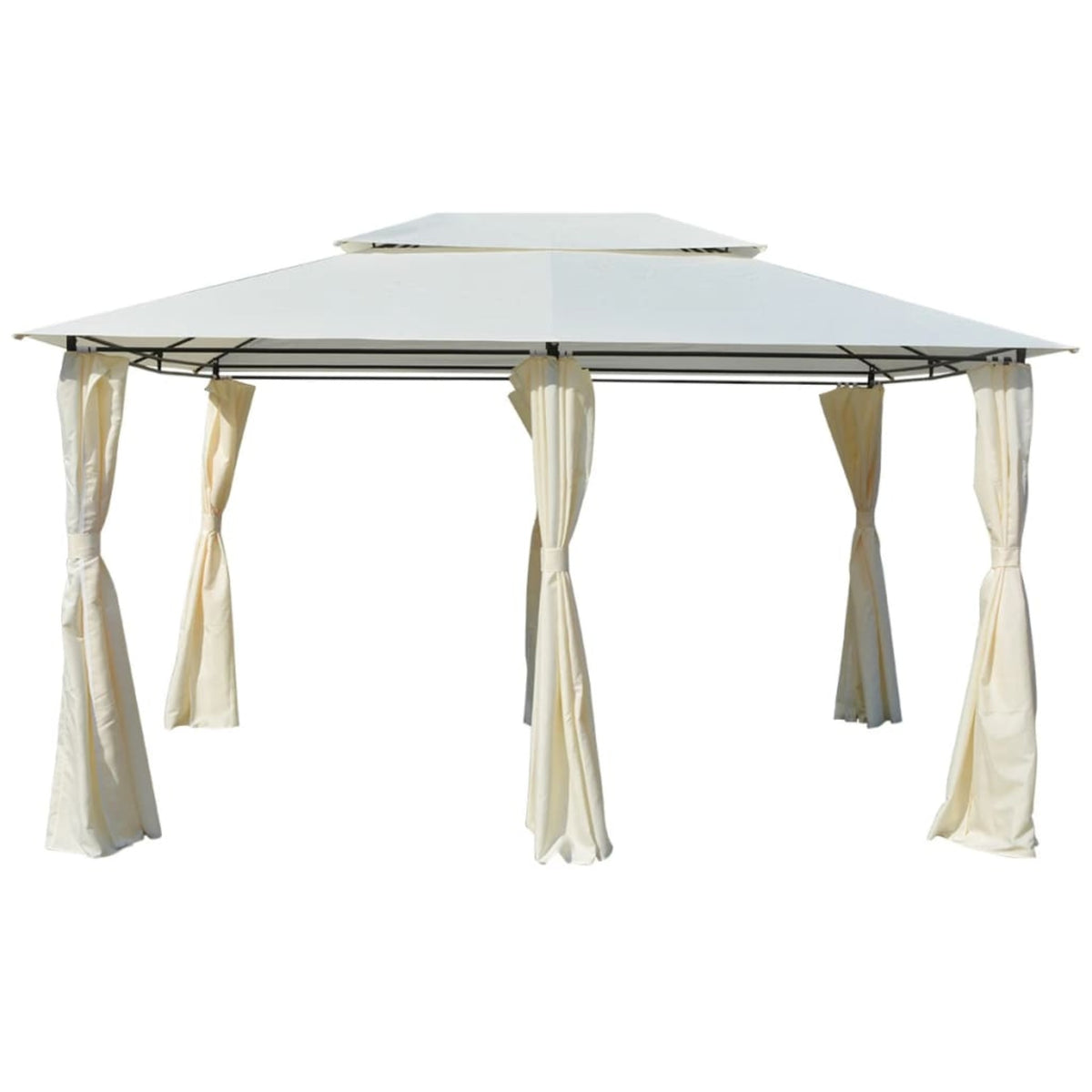 Vidaxl Garden Marquee With Curtains 157.5'X118.1' White