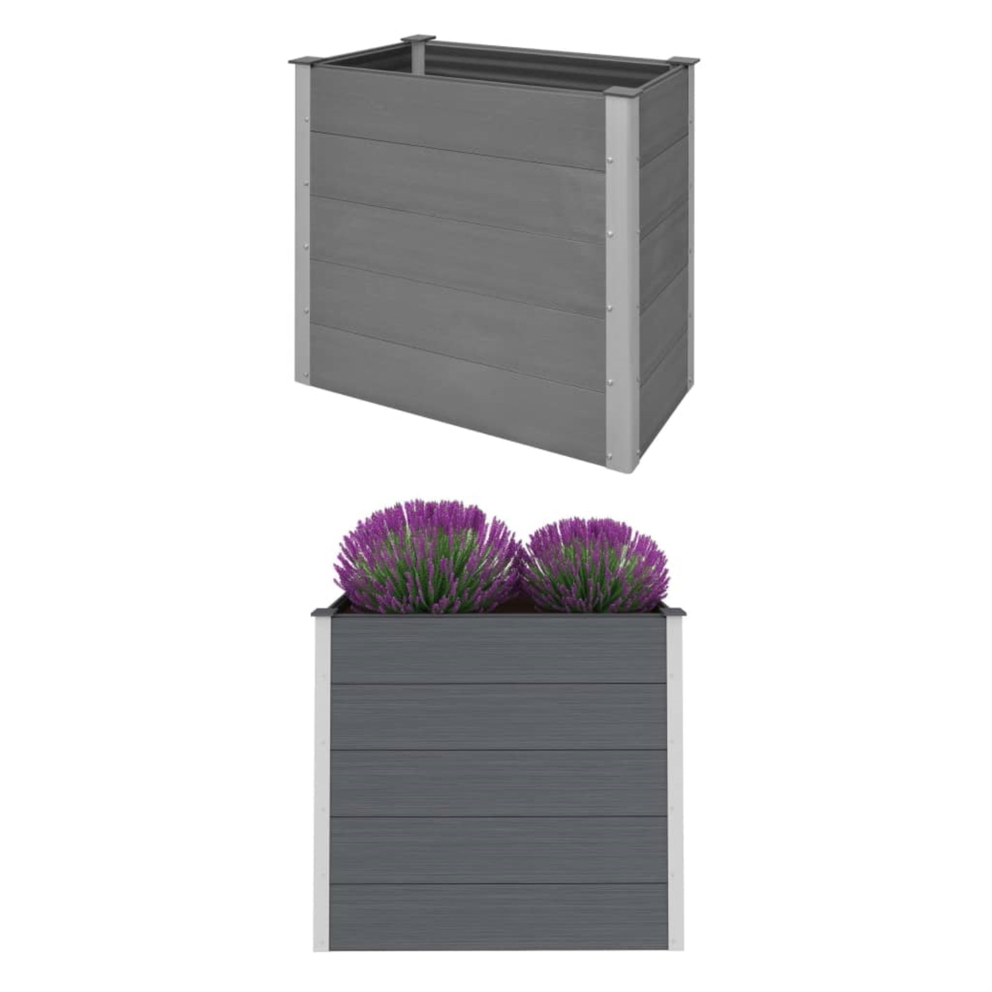 Vidaxl Garden Raised Bed Wpc 39.4'X19.7'X35.8' Gray