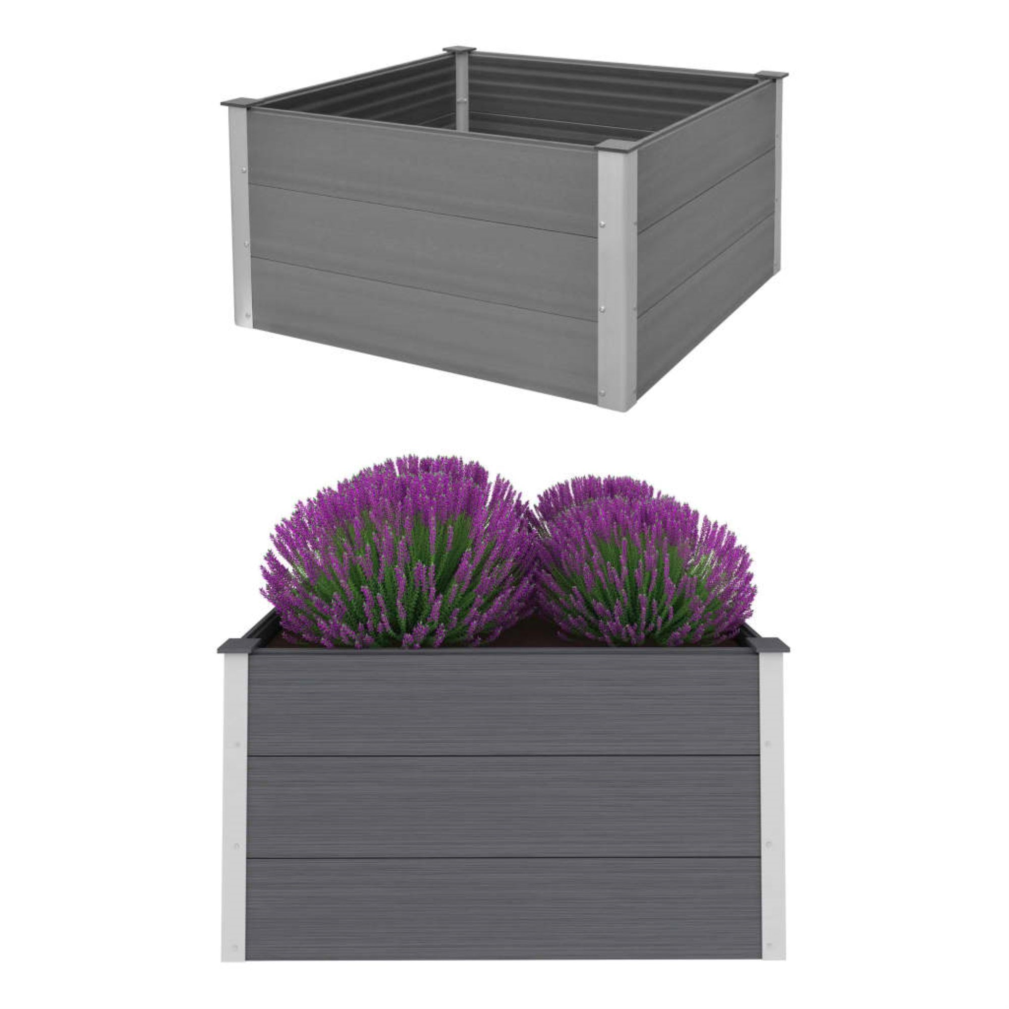 Vidaxl Garden Raised Bed Wpc 39.4'X39.4'X21.3' Gray