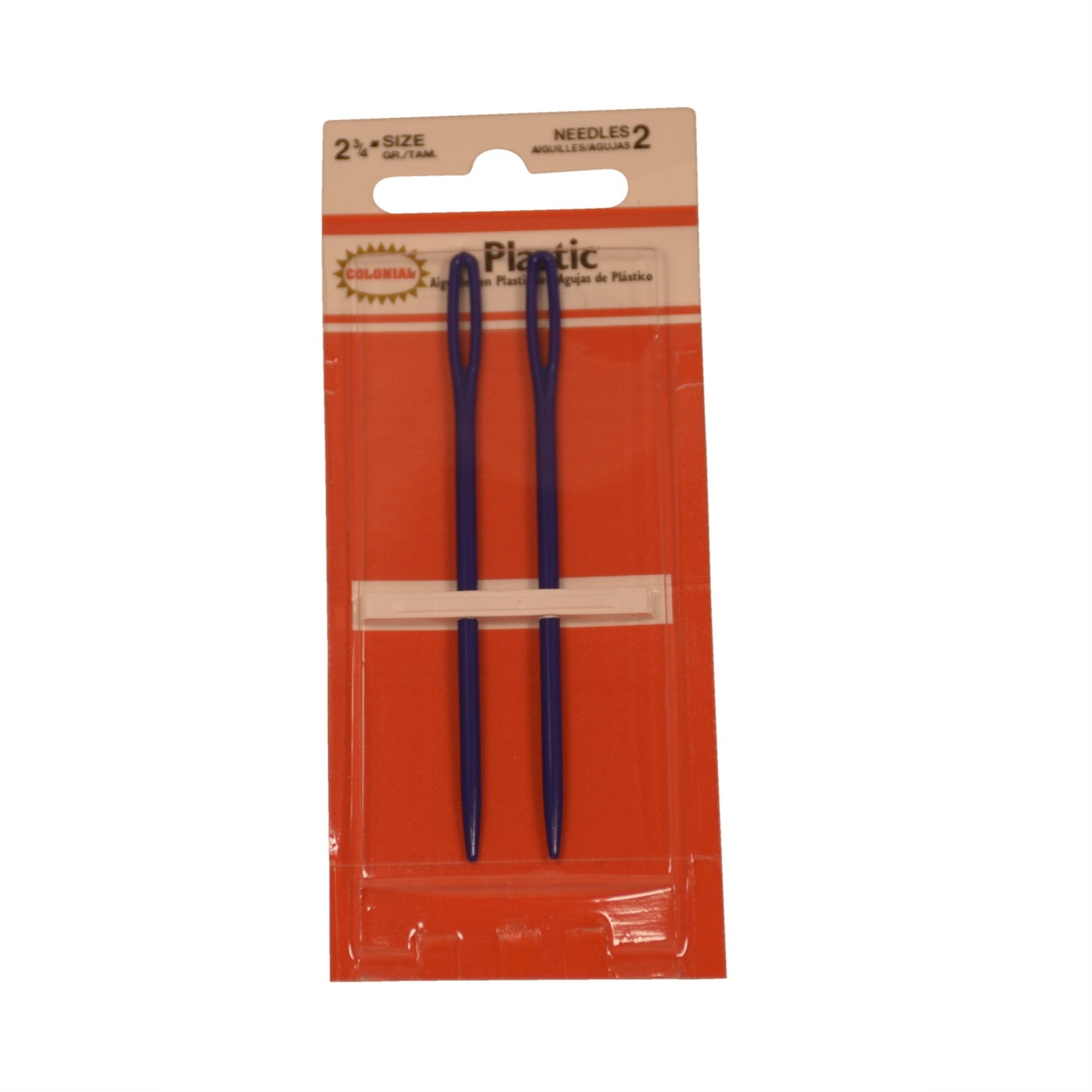 Colonial Needle Plastic Lucite Jumbo Eye Yarn Needle, 2-3/4 In, Pack Of 2