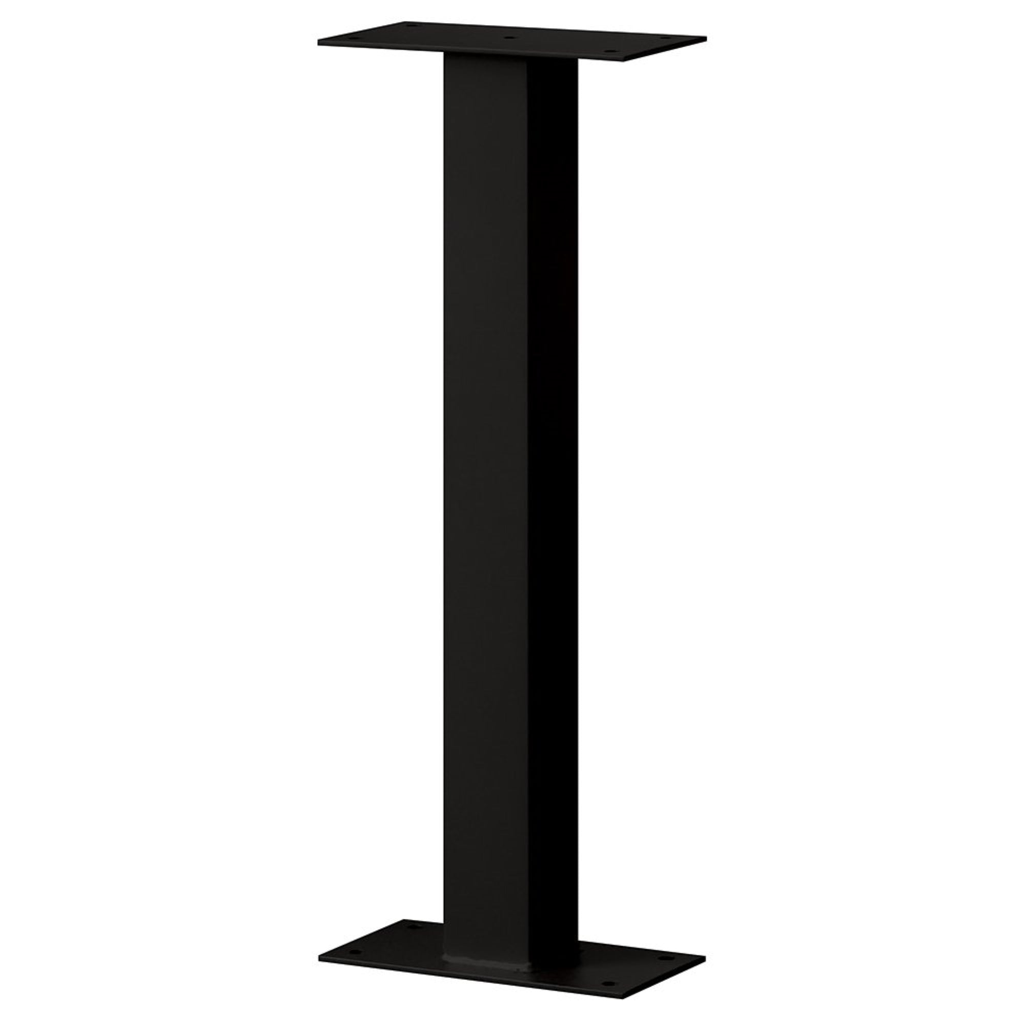 Standard Pedestal - Bolt Mounted - for Roadside Mailbox and Mail Chest - Black