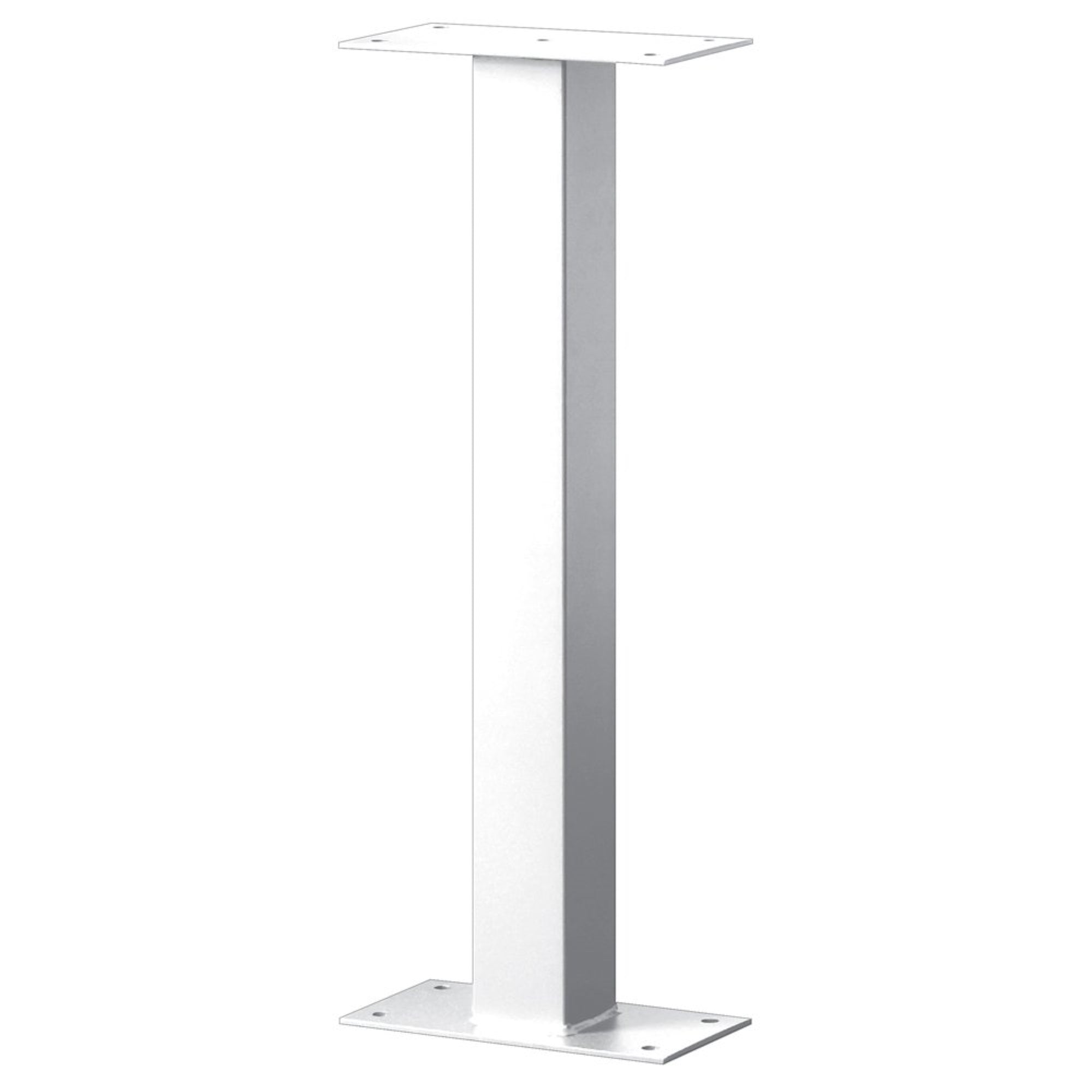 Standard Pedestal - Bolt Mounted - for Roadside Mailbox and Mail Chest - White