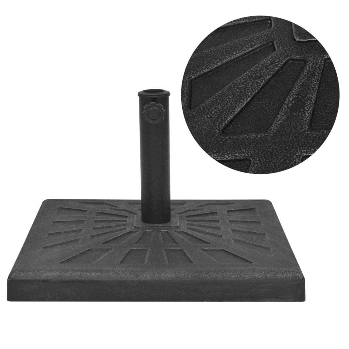 Vidaxl Parasol Base Resin Square Black 26.5 Lb