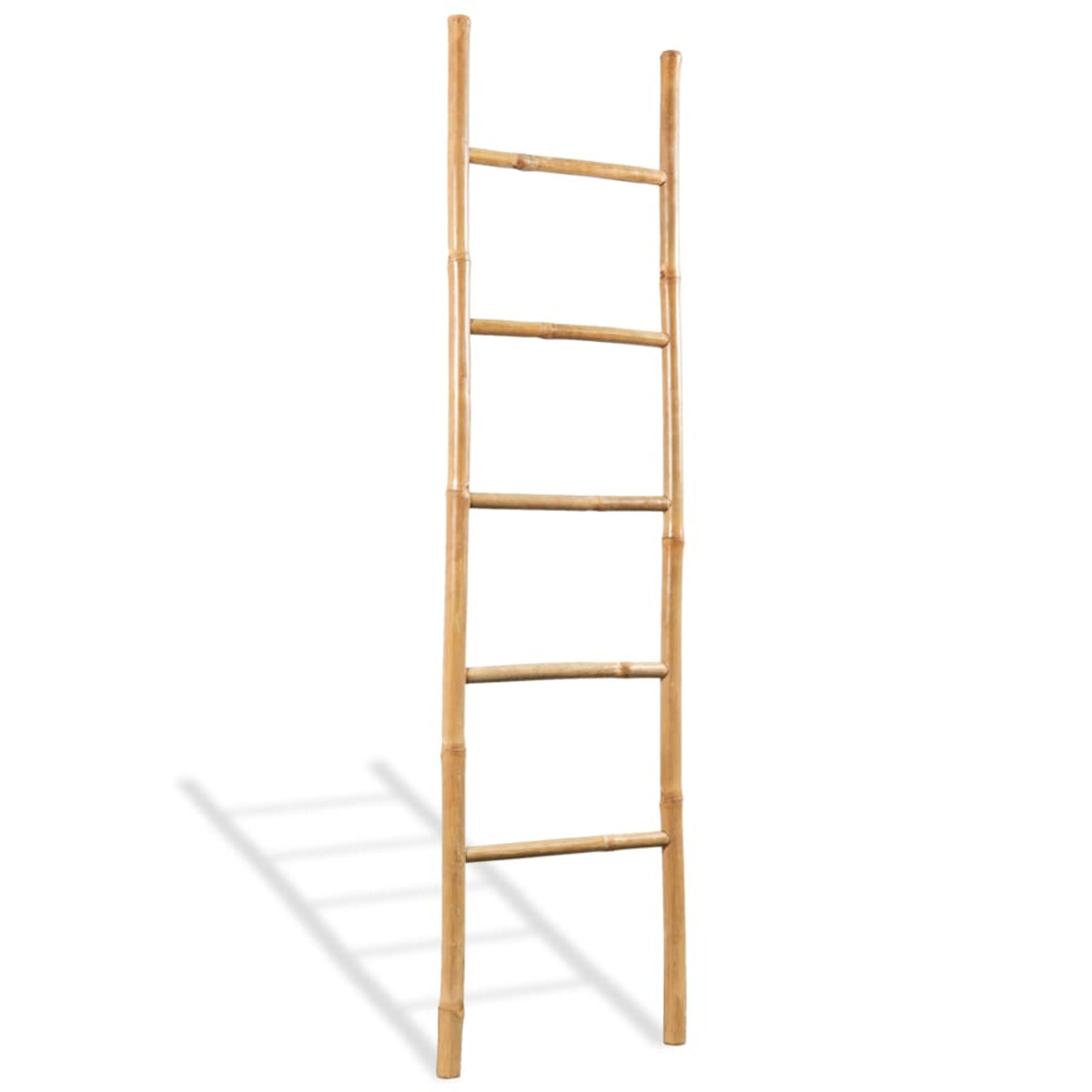 Vidaxl Towel Ladder With 5 Rungs Bamboo 59'