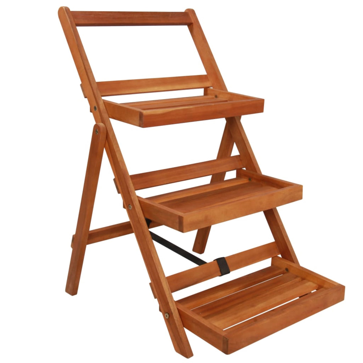 Vidaxl 3-Tier Plant Stand 19.7'X24.8'X31.5' Solid Acacia Wood