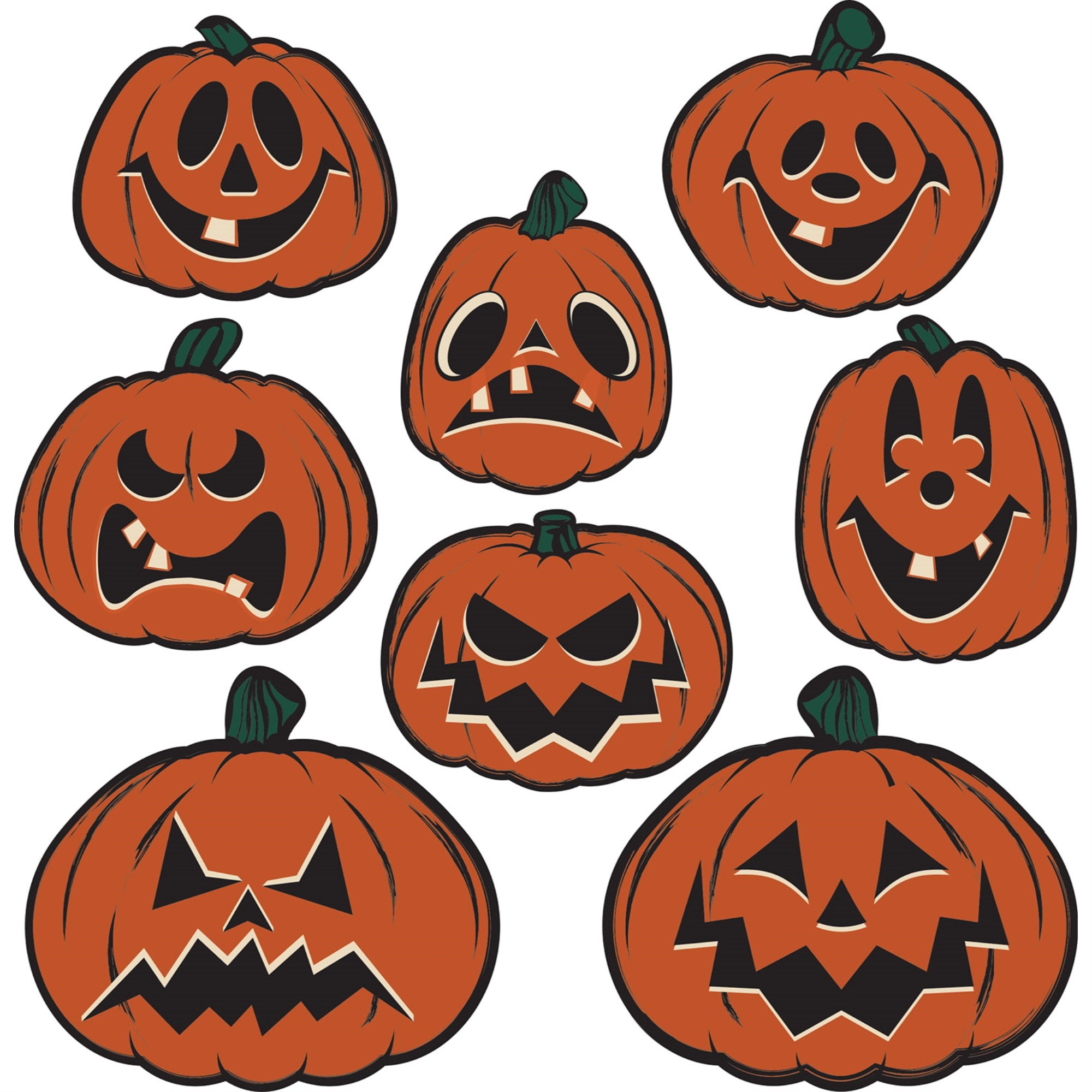 Vintage Halloween Pumpkin Cutouts, (Pack Of 12)