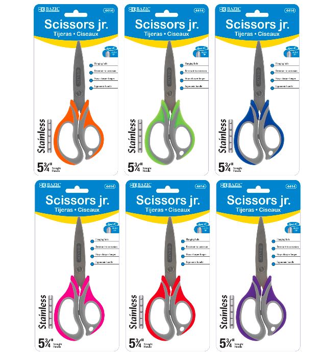 Bazic 5-3/4' Soft Grip Kid'S Scissors