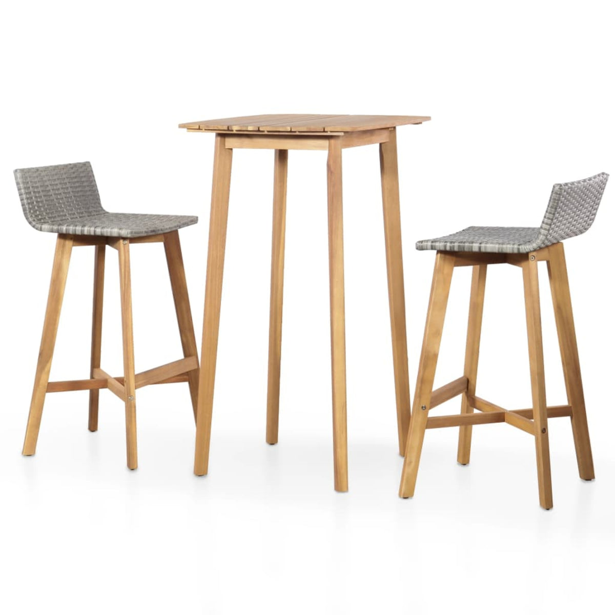 Vidaxl 3 Piece Bistro Set Solid Acacia Wood