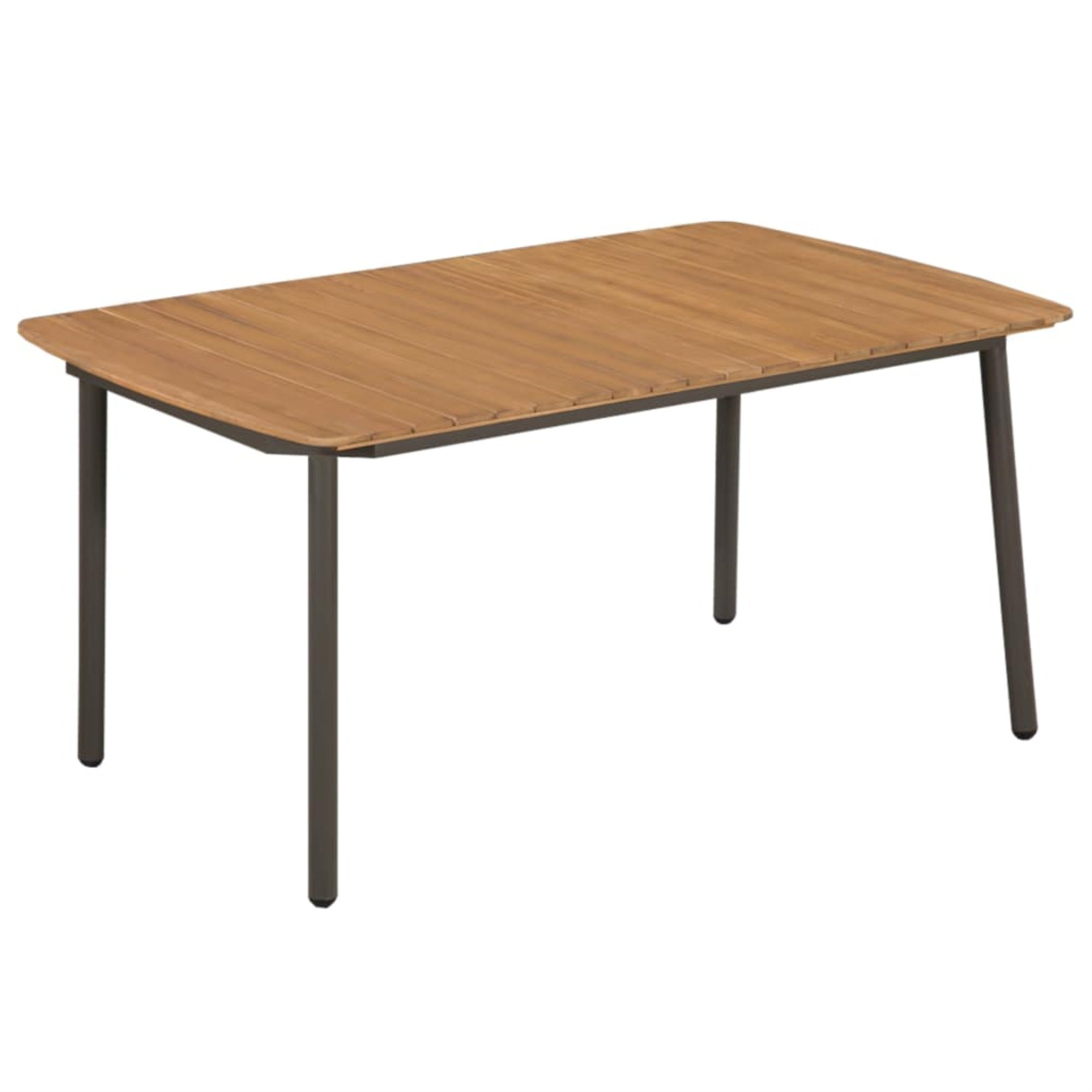 Vidaxl Garden Table 59'X35.4'X28.3' Solid Acacia Wood And Steel