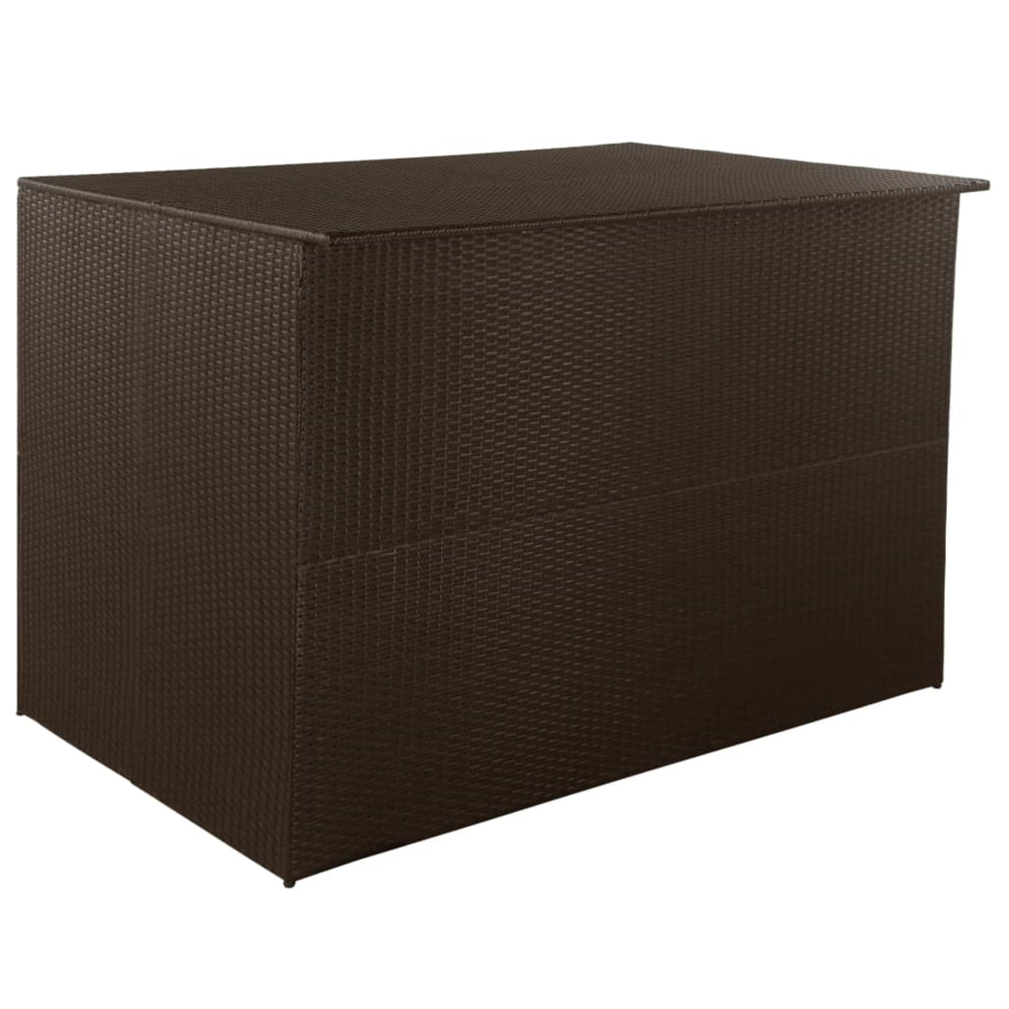 Vidaxl Garden Storage Box Brown 59'X39.4'X39.4' Poly Rattan