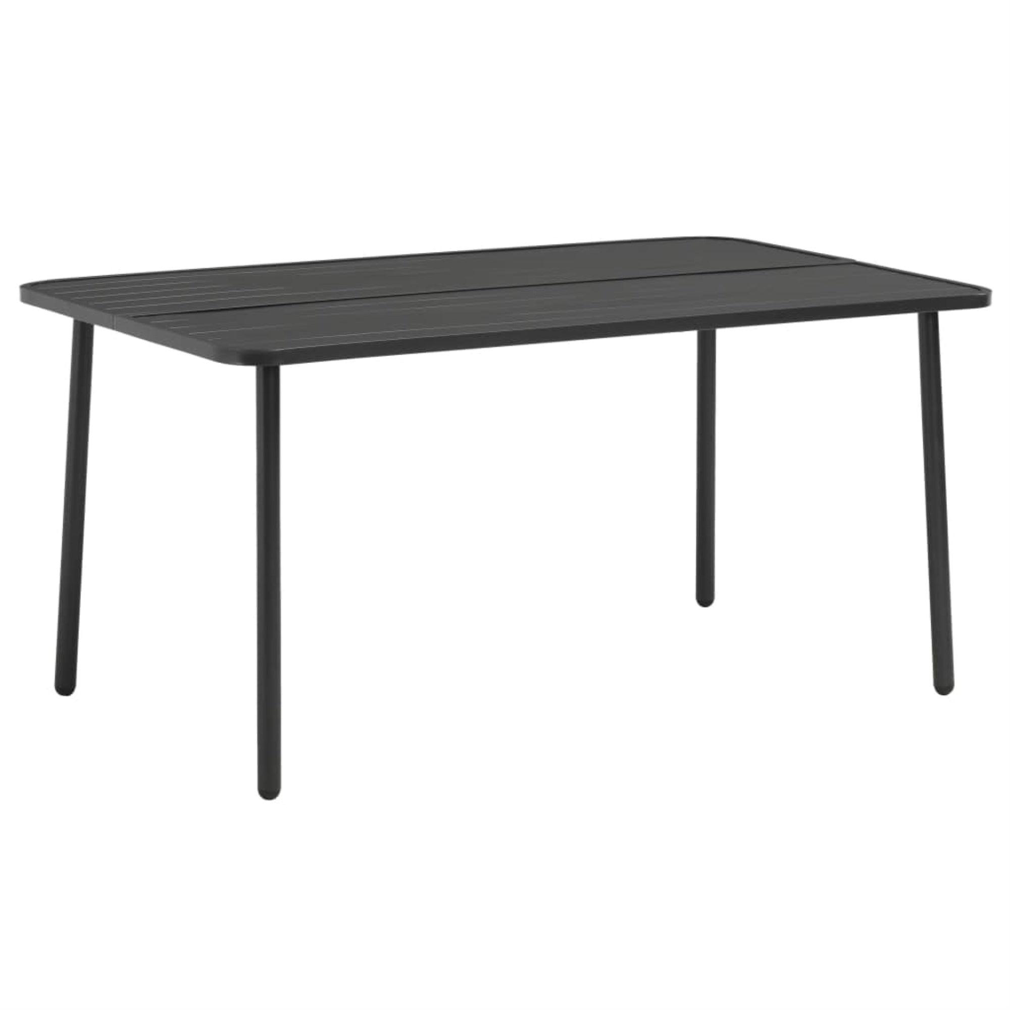 Vidaxl Garden Table Dark Grey 59.1'X35.4'X28.3' Steel