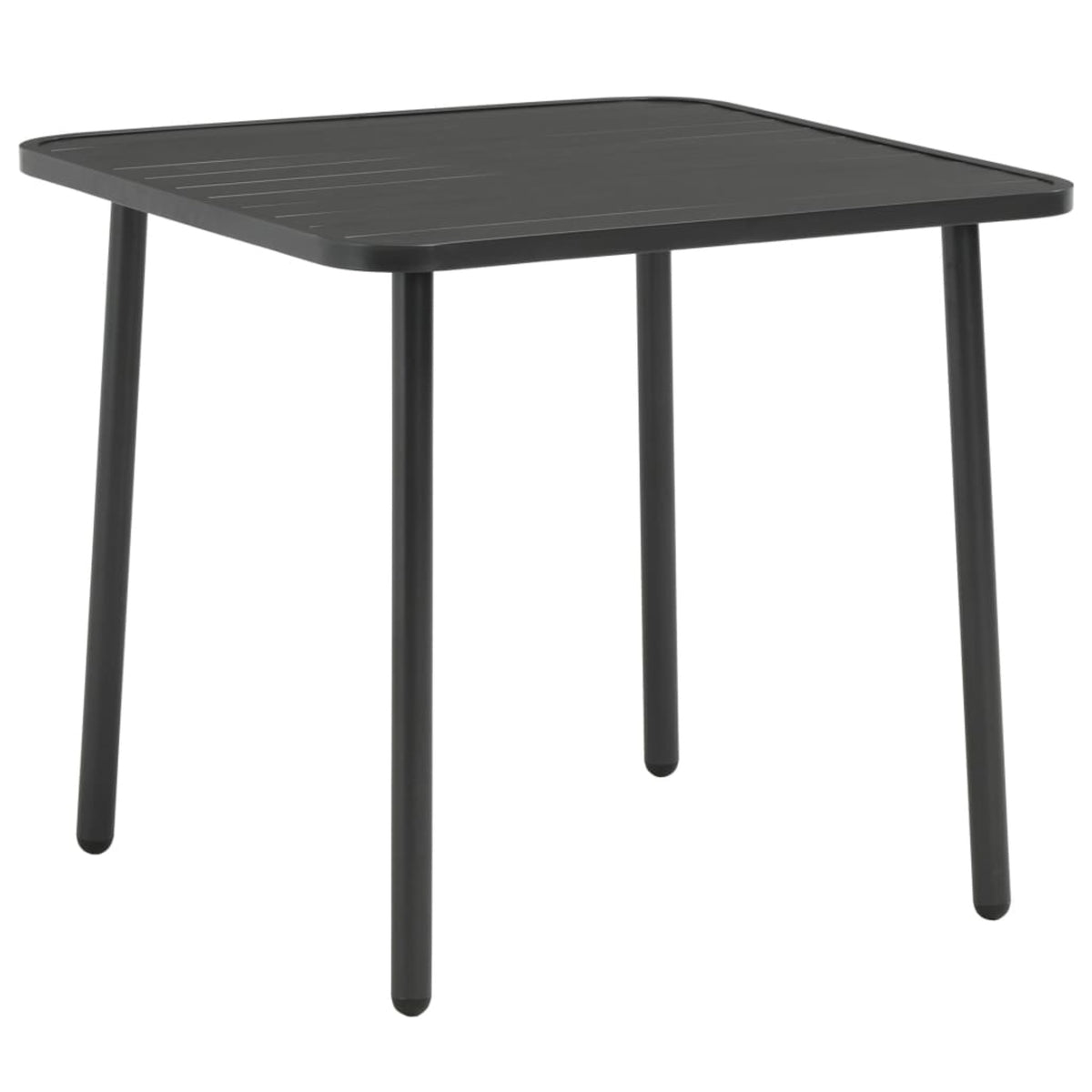 Vidaxl 3 Piece Bistro Set Steel Dark Gray