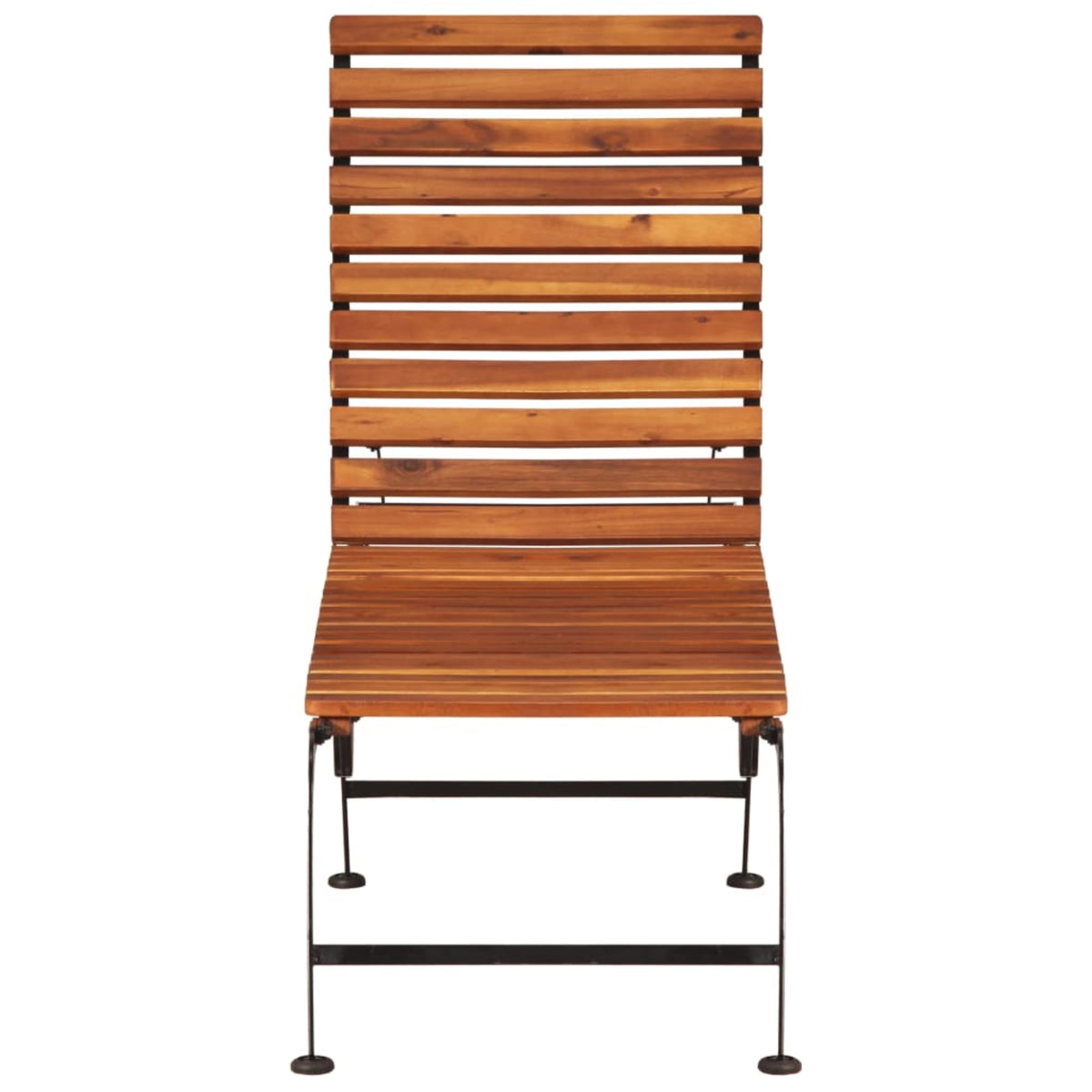 Vidaxl Sun Lounger With Steel Legs Solid Wood Acacia