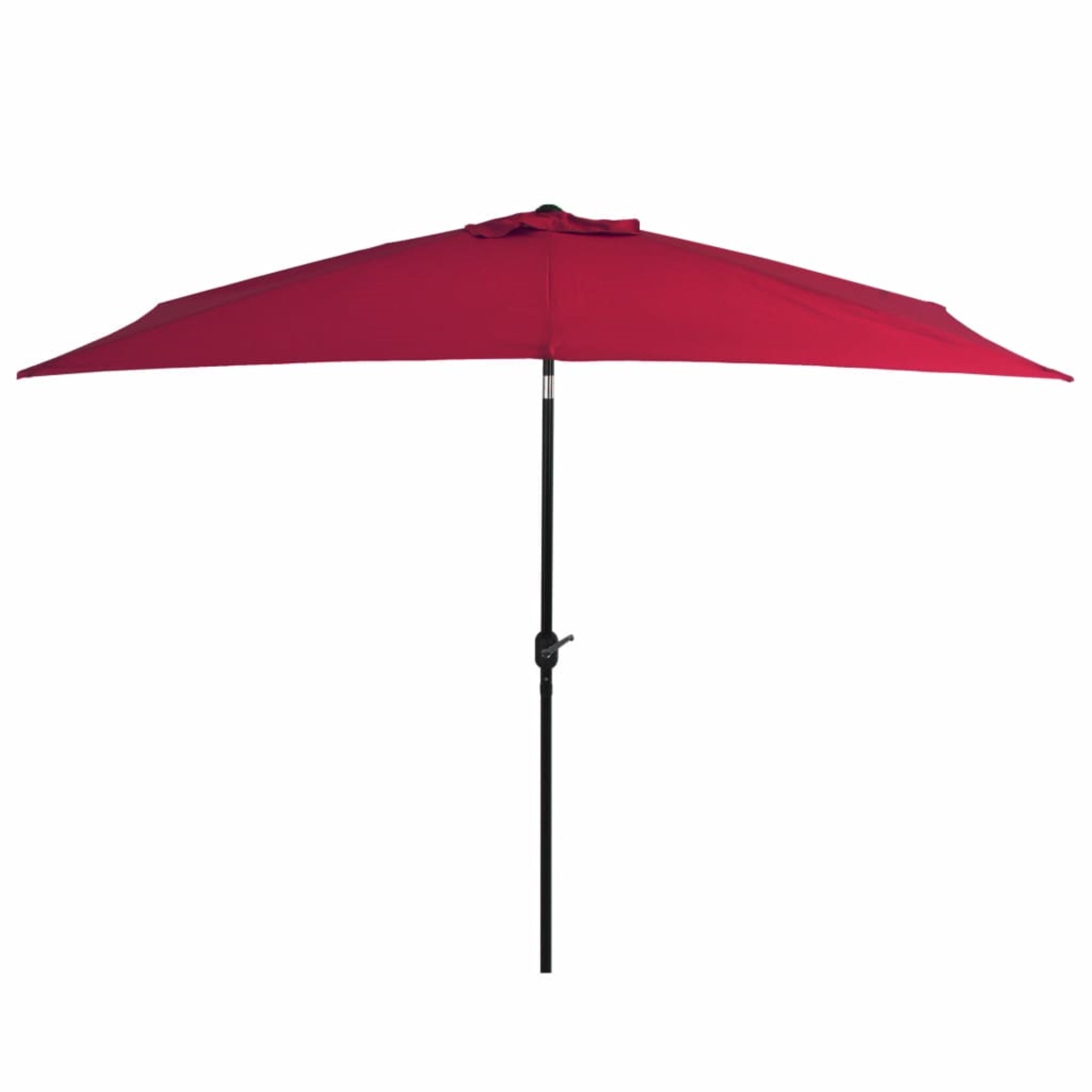 Vidaxl Outdoor Parasol With Metal Pole 118'X78.7' Bordeaux Red